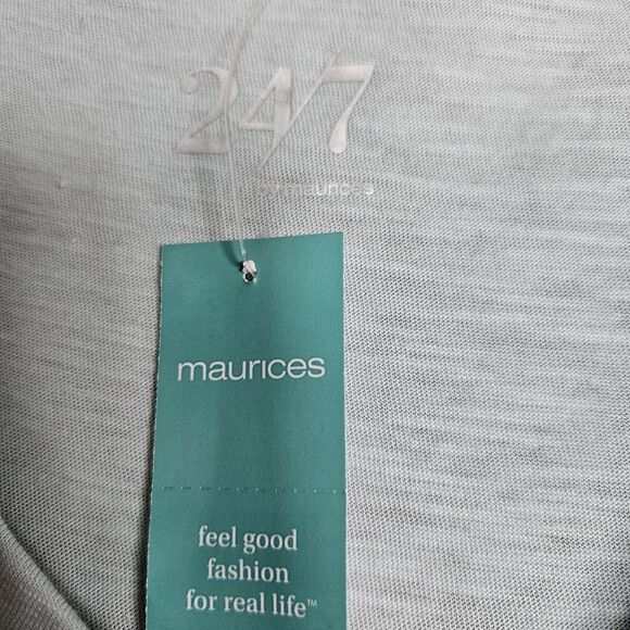 Maurices NWT Blue V‑Neck Tank Top Women’s Soft Rib Knit Sleeveless 4X Plus Size - Picture 6 of 6